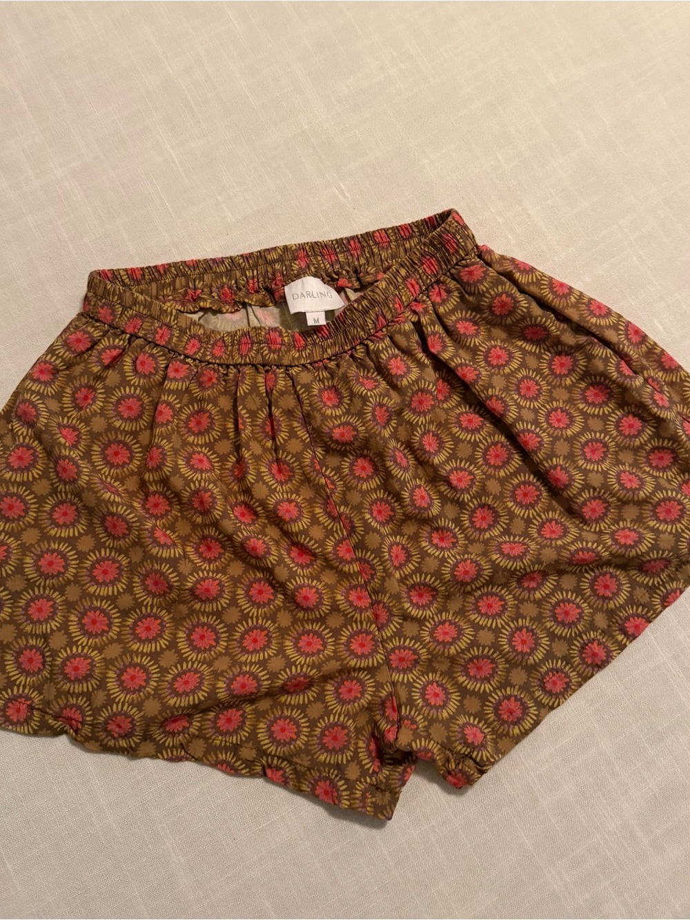 Darling Shorts Size Medium Cotton Block Print